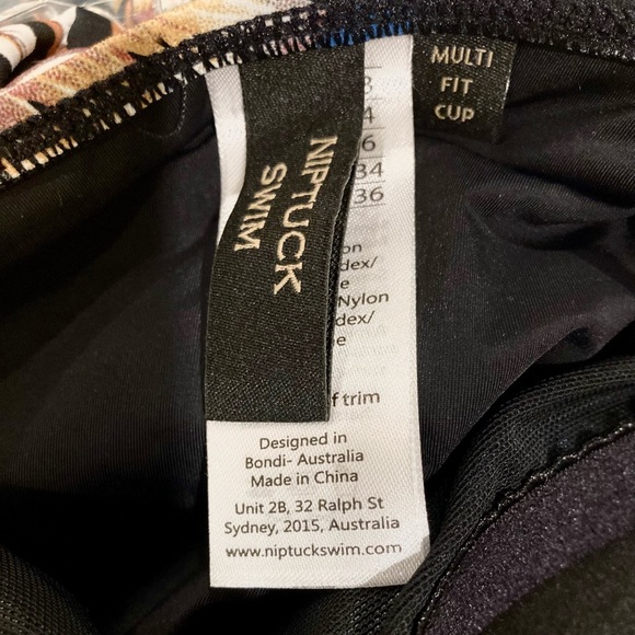 NWT, Niptuck Swim, Louise Dukes Paradise One Piece Swimsuit, Sz 4, Black Multi - Picture 14 of 16